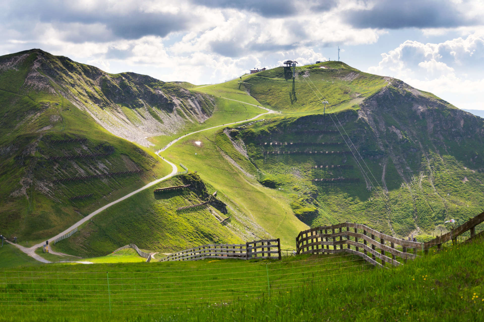 Sommerliche Berglandschaft bei Viehhofen im Glemmtal